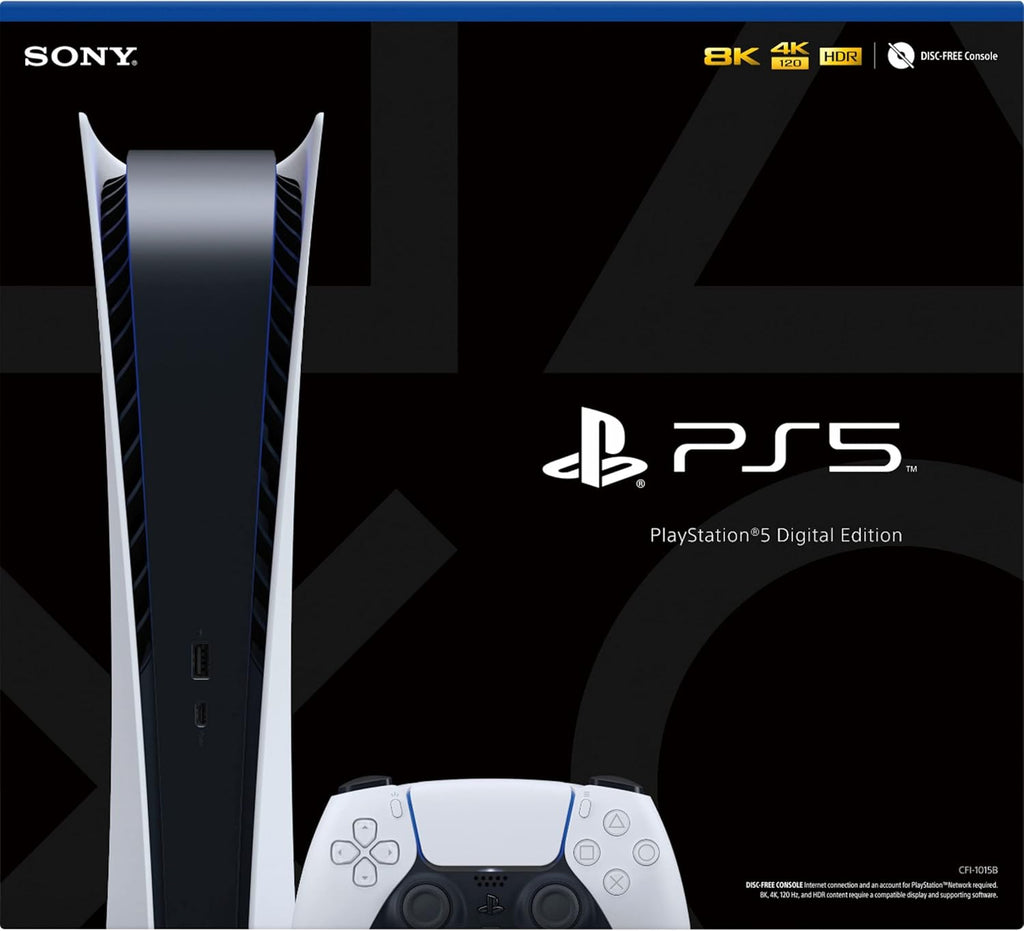 Sony PlayStation 5 PS5 Disc Version Gaming Console, 4K Blu-ray Player, 16GB GDDR6 Memory, Ultra-High Speed 825GB SSD, WiFi 6, Bluetooth 5.1, 120Hz 8K Output - Blondon Store