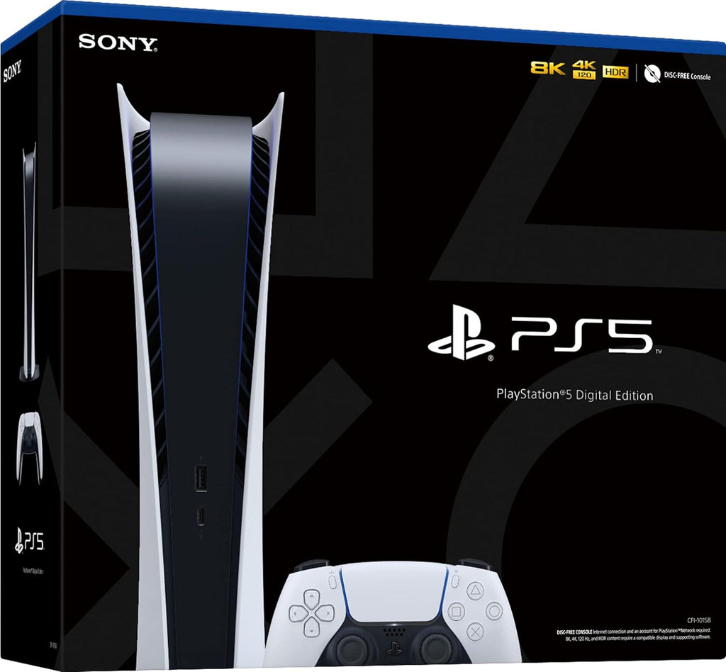 Sony PlayStation 5 PS5 Disc Version Gaming Console, 4K Blu-ray Player, 16GB GDDR6 Memory, Ultra-High Speed 825GB SSD, WiFi 6, Bluetooth 5.1, 120Hz 8K Output - Blondon Store
